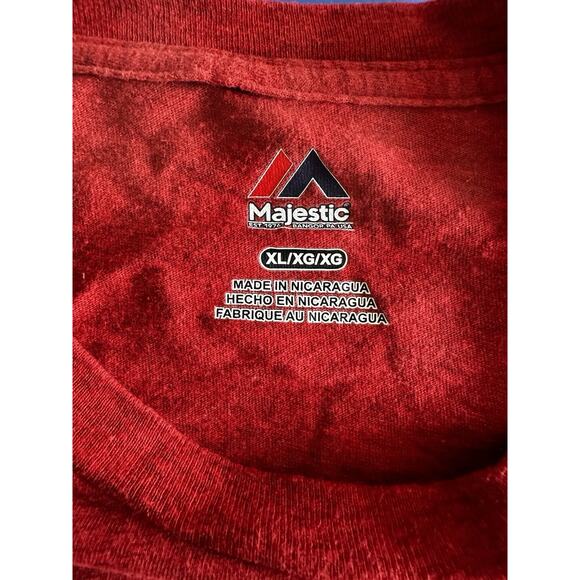 Majestic Red Heather **Washington Nationals T-Shirt** XL - Picture 4 of 5